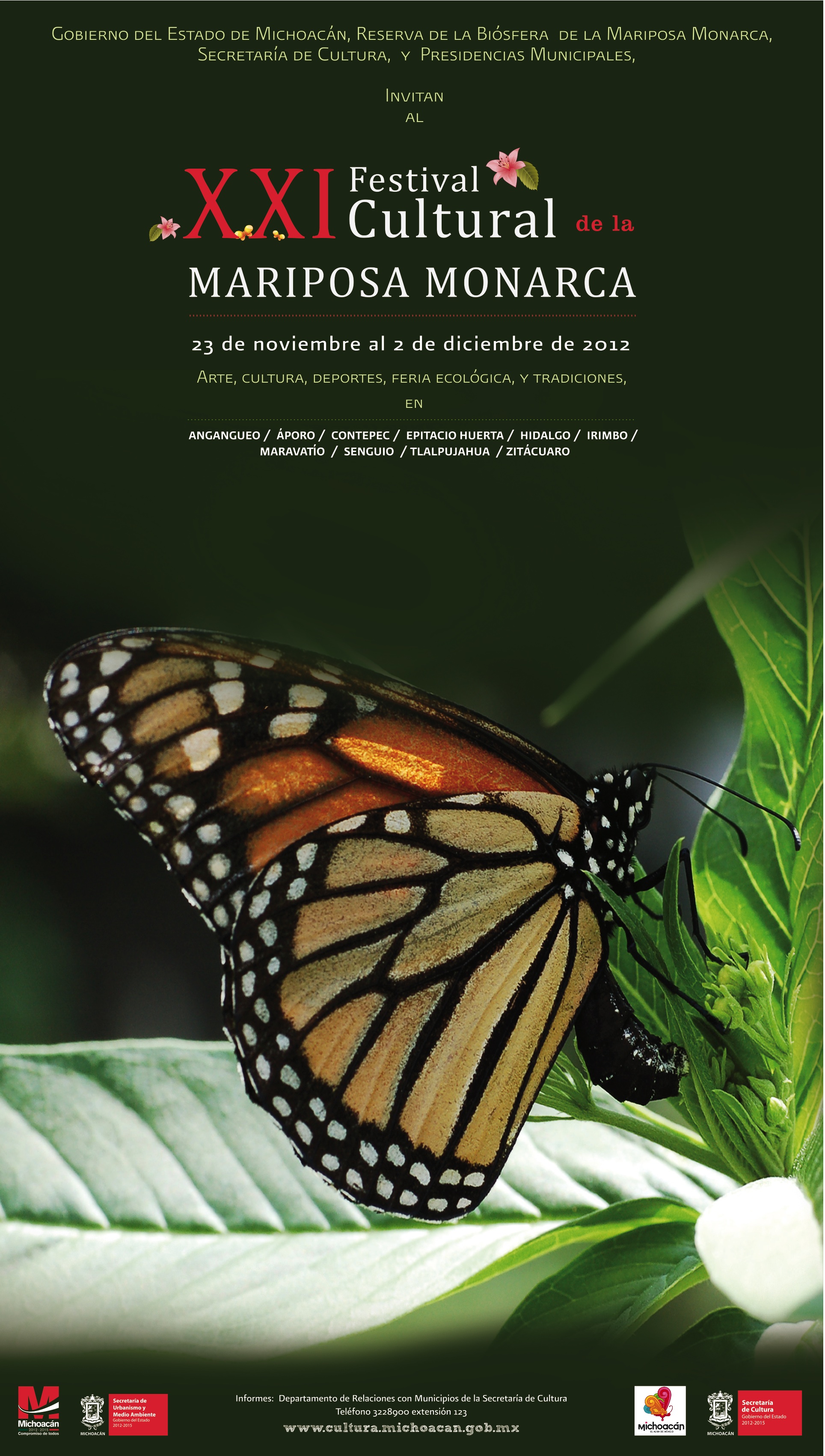 Cultura Invitación “xxi Festival Cultural De La Mariposa Monarca” 3838