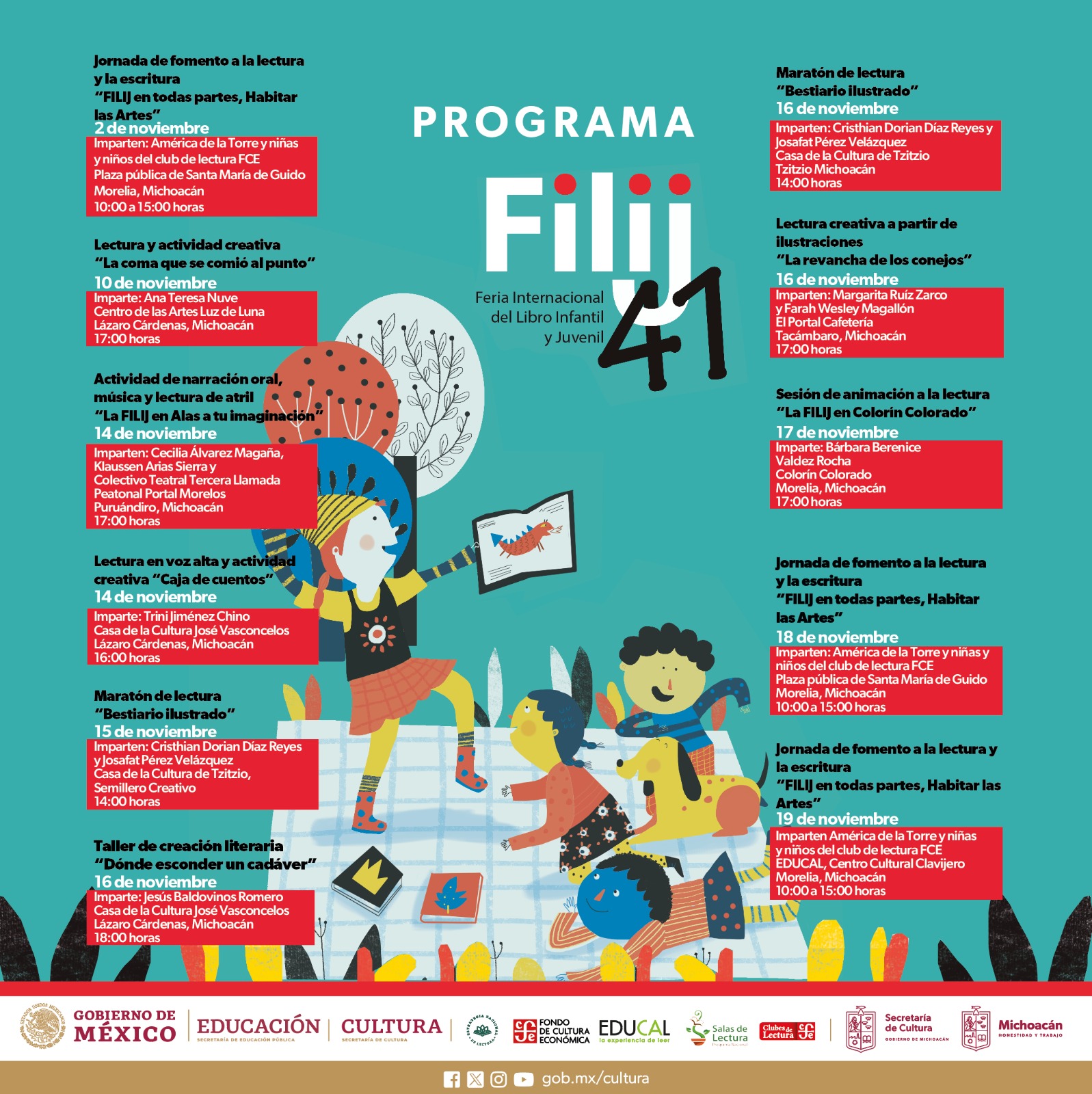 Feria del Libro para niños: programación infantil 2023